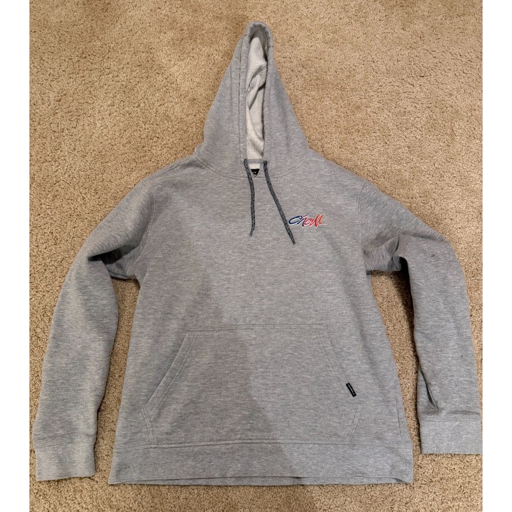 Oneill‎ Hoodie Mens Medium Gray Pullover Sweater Surf Skater Grunge Y2K